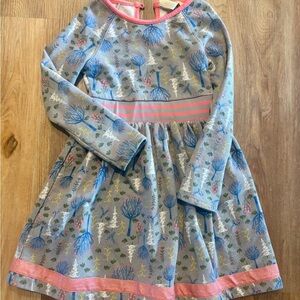 Matilda Jane Gray Dress with Pink and Blue Details
